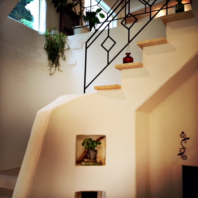 漆喰の階段